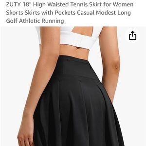 Zuty 18 in high waisted tennis/running skirt/skort